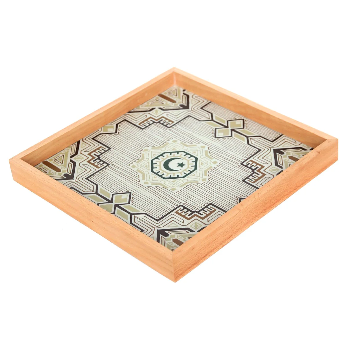 Marzipan Wooden Serving Tray – 13x13 Inch Decorative Square Tray - Image 4