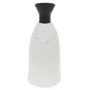 Ceramic Vase L Black & White 5.34 X 5.34 X 12 Inch TYX-049