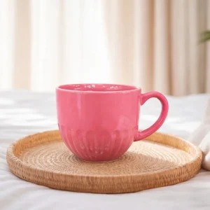 Classic Pink Ceramic Coffee Mug – Gloss Finish Everyday Tea & Coffee Cup